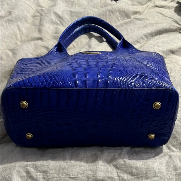 Blue Crocodile Embossed Tote Bag - Picture 3 of 7